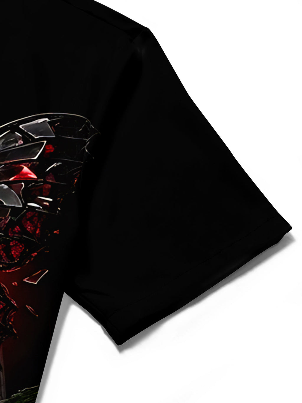 Oceanlyte Men's Graphic Gothic Moth And Cross Print Short Sleeve Shirt with Chest Pocket