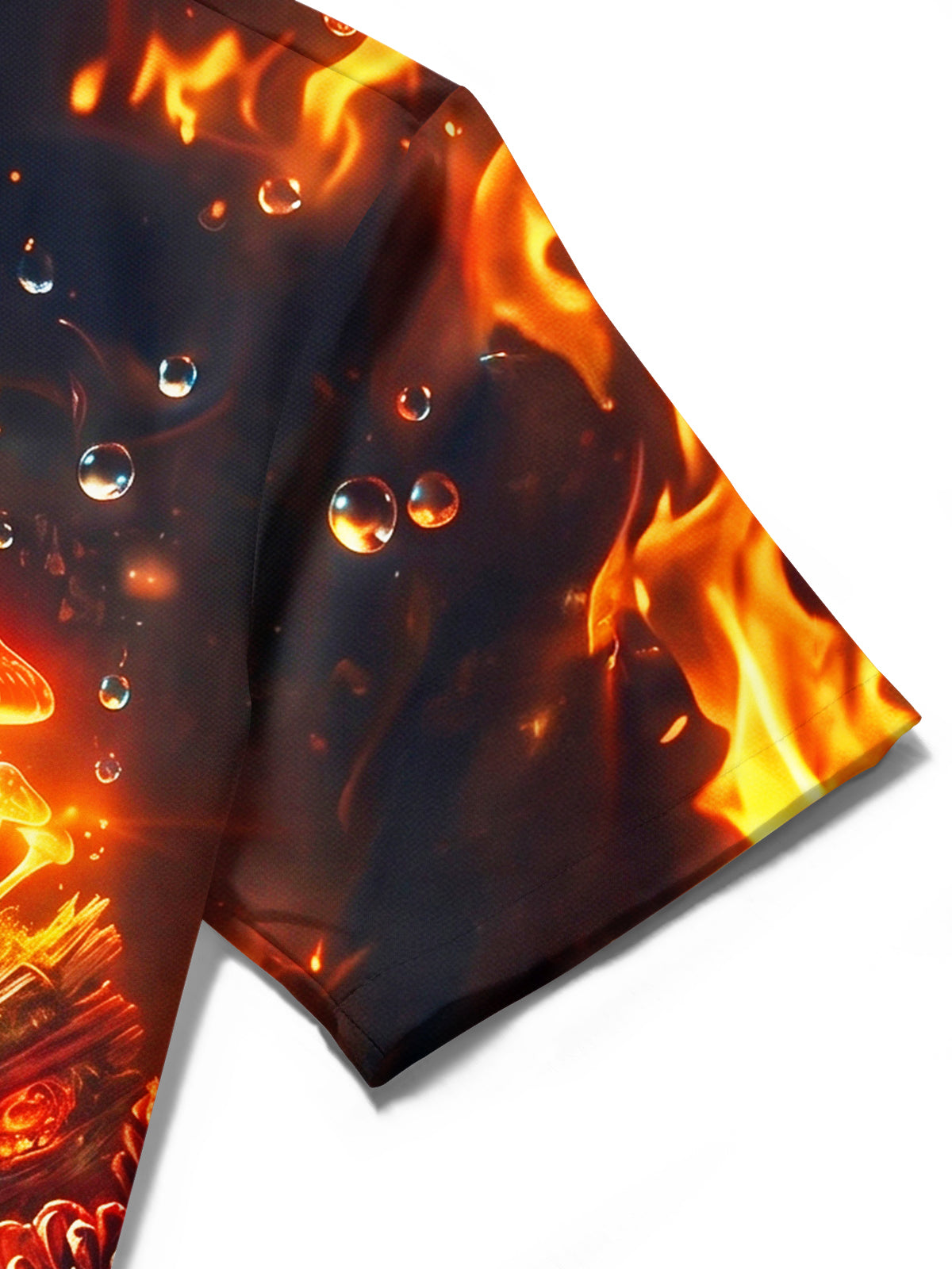Oceanlyte Men's Autumn Forest Mushrooms And Acorns Print Short Sleeve Shirt with Chest Pocket