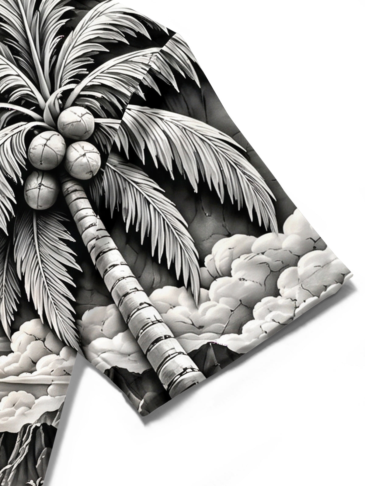Oceanlyte Men's Hawaiian Palm Trees And Coconuts Print Short Sleeve Shirt with Chest Pocket