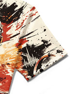 Oceanlyte Men's Graphic Drum Set Print Music Instrument Print Short Sleeve Shirt with Chest Pocket