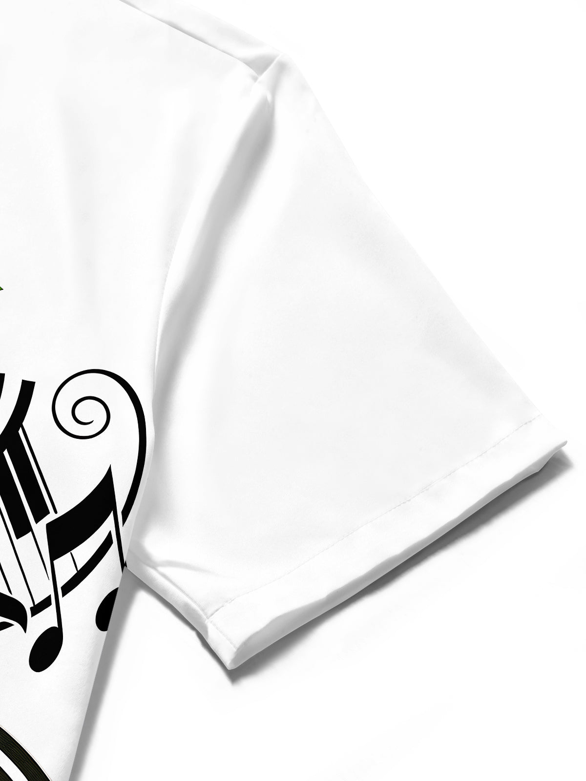 Oceanlyte Men's Short Sleeve Shirt - Musical Instruments And Tropical Flowers Print with Chest Pocket