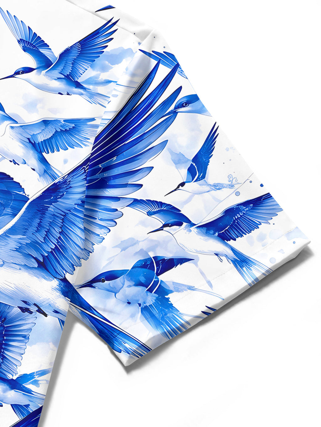 Oceanlyte Men's Hawaiian Seabirds Print Short Sleeve Shirt with Chest Pocket