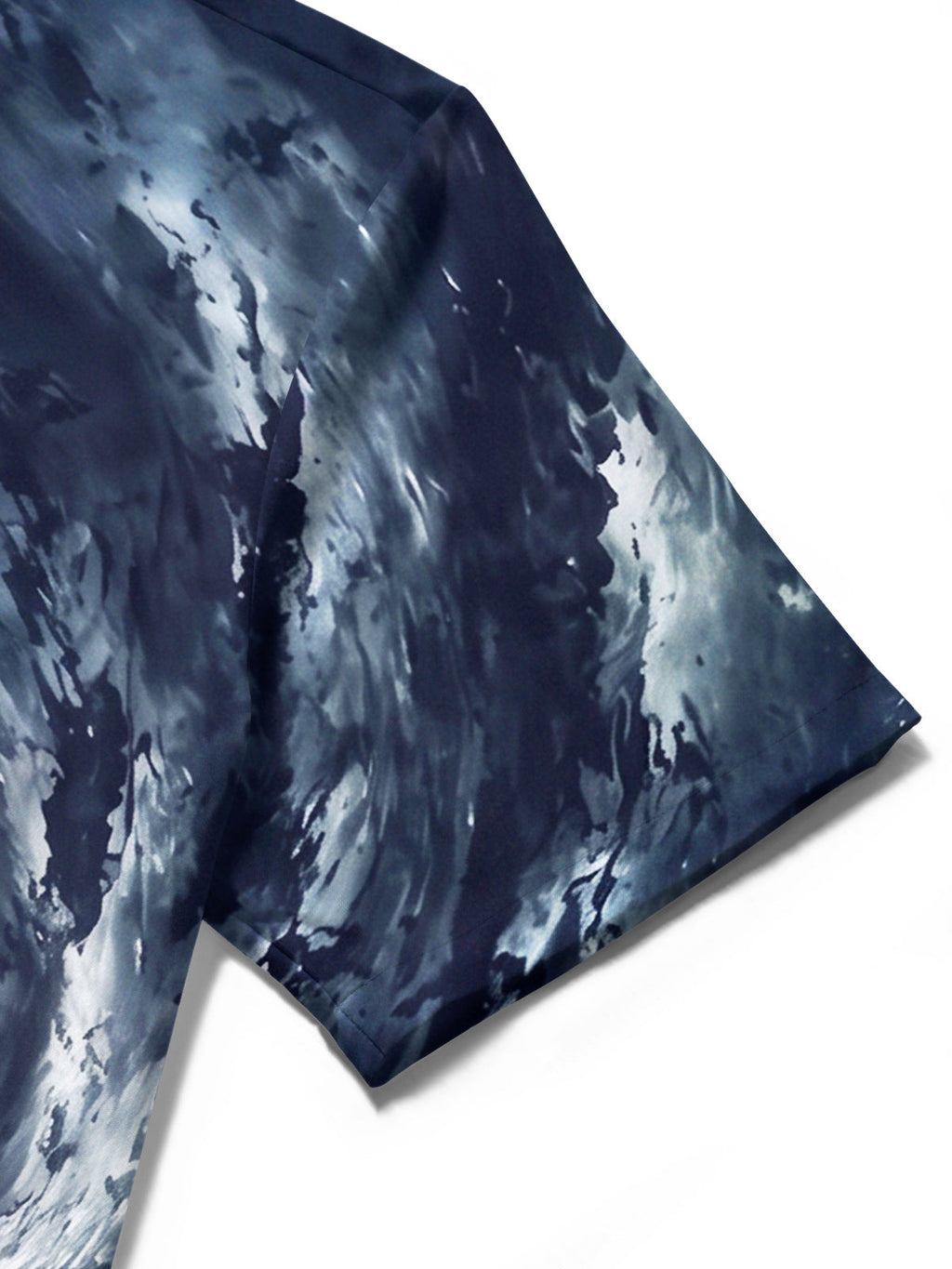 Oceanlyte Men's Printed Deep Sea Vortex Water Swirl Print Short Sleeve Shirt with Chest Pocket