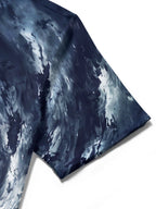 Oceanlyte Men's Printed Deep Sea Vortex Water Swirl Print Short Sleeve Shirt with Chest Pocket