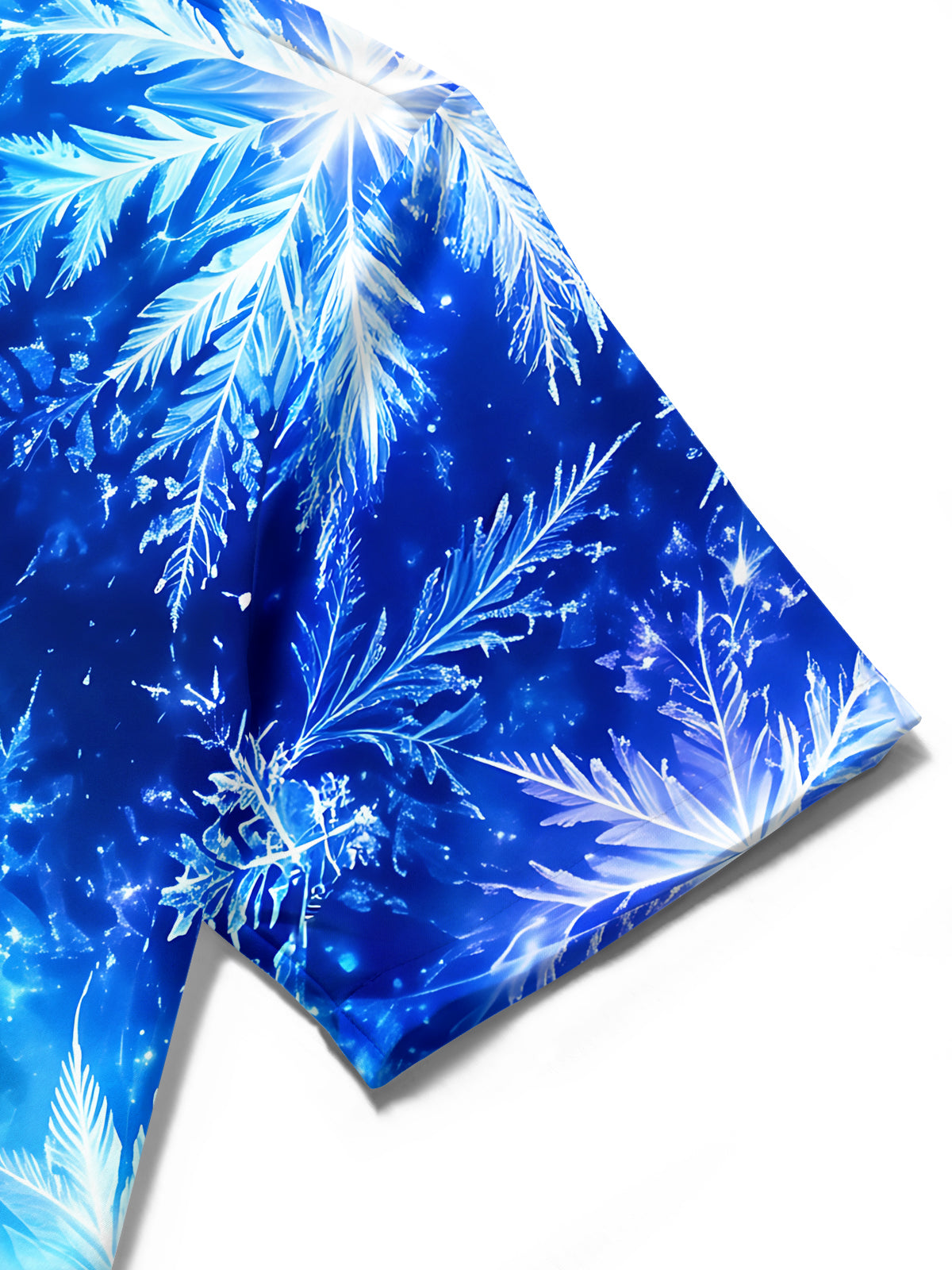 Oceanlyte Men's Printed Snowflakes Print Short Sleeve Shirt with Chest Pocket