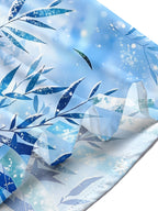 Oceanlyte Men's Hawaiian Snowflake Pattern Short Sleeve Shirt with Chest Pocket