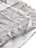 Oceanlyte Men's Marble Palace Relief Architecture Print Long Sleeve Shirt with Chest Pocket