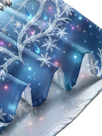Oceanlyte Men's Printed Snowy Owl And Snowflakes Print Long Sleeve Shirt with Chest Pocket