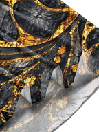 Oceanlyte Men's Short Sleeve Shirt - Spiral Shell And Abstract Geometric Patterns Print with Chest Pocket