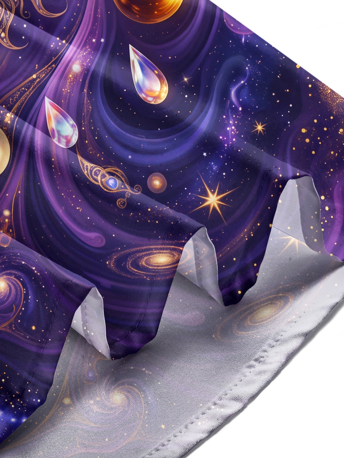 Oceanlyte Men's Graphic Sun Moon Cosmic Vortex Print Long Sleeve Shirt with Chest Pocket