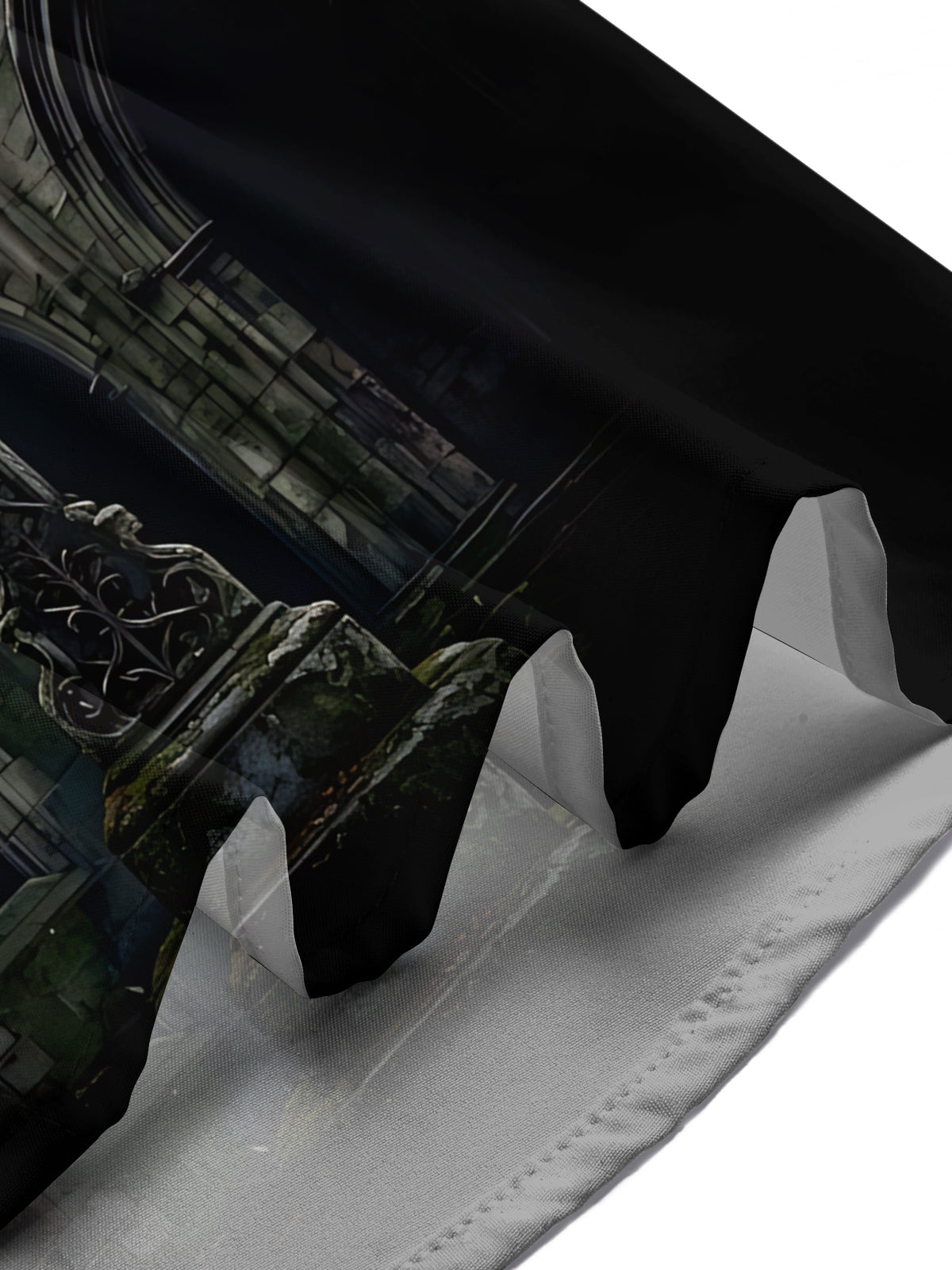 Oceanlyte Men's Graphic Gothic Moth And Cross Print Short Sleeve Shirt with Chest Pocket