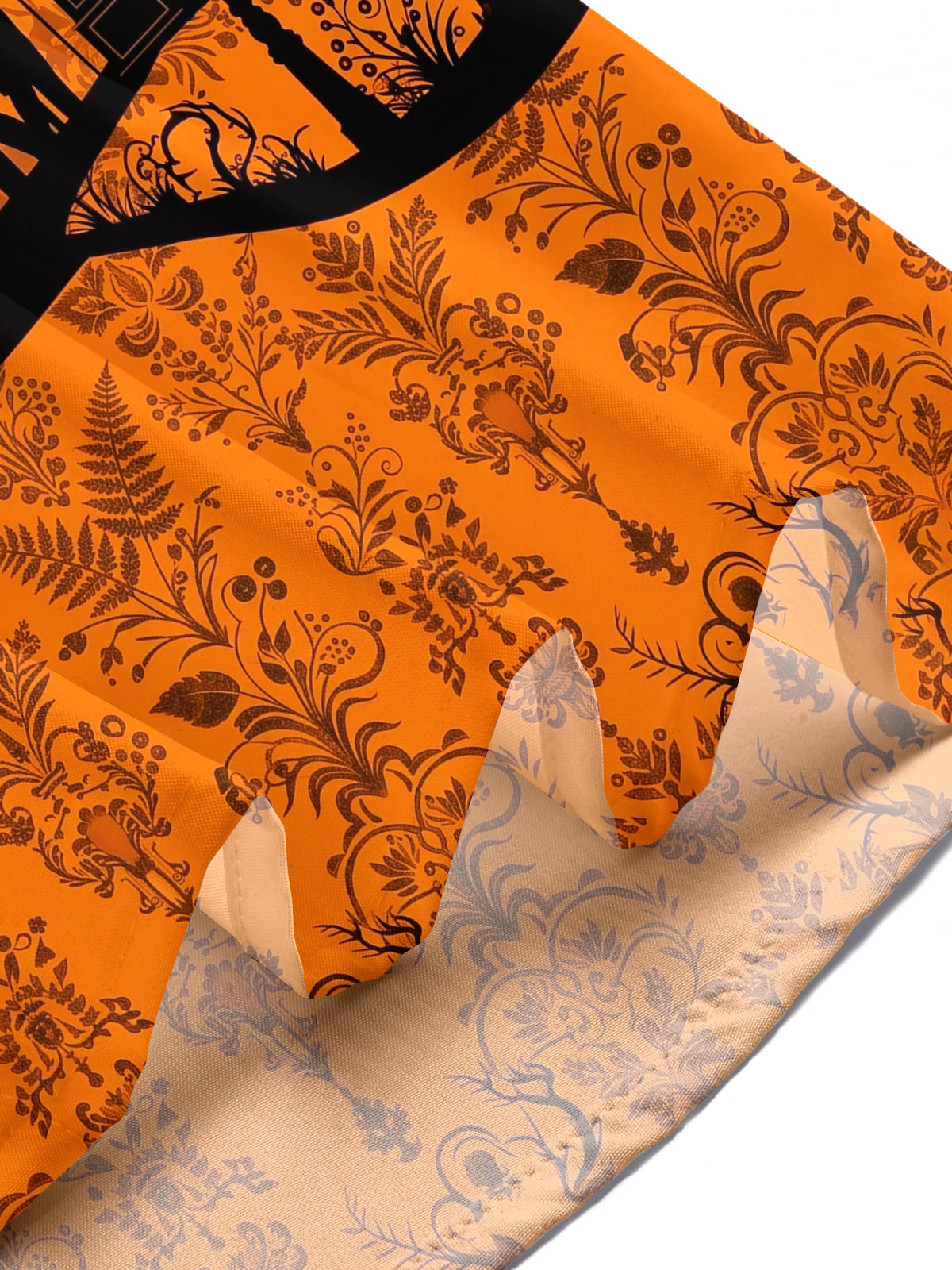 Oceanlyte Men's Short Sleeve Shirt - Halloween Greenhouse Silhouette With Dead Trees And Blood Moon Print with Chest Pocket