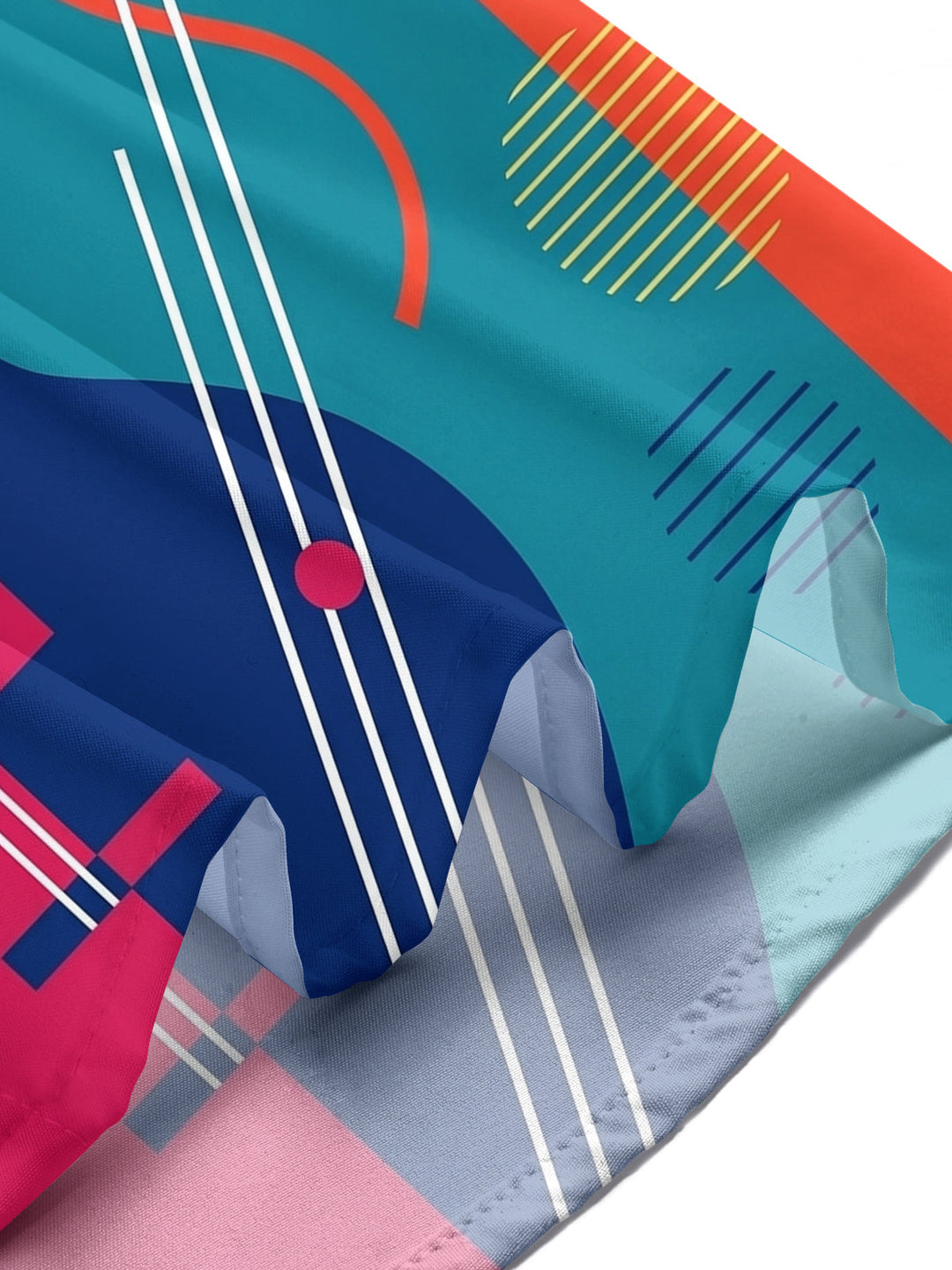 Oceanlyte Men's Geometric Music Instruments Print Short Sleeve Shirt with Chest Pocket