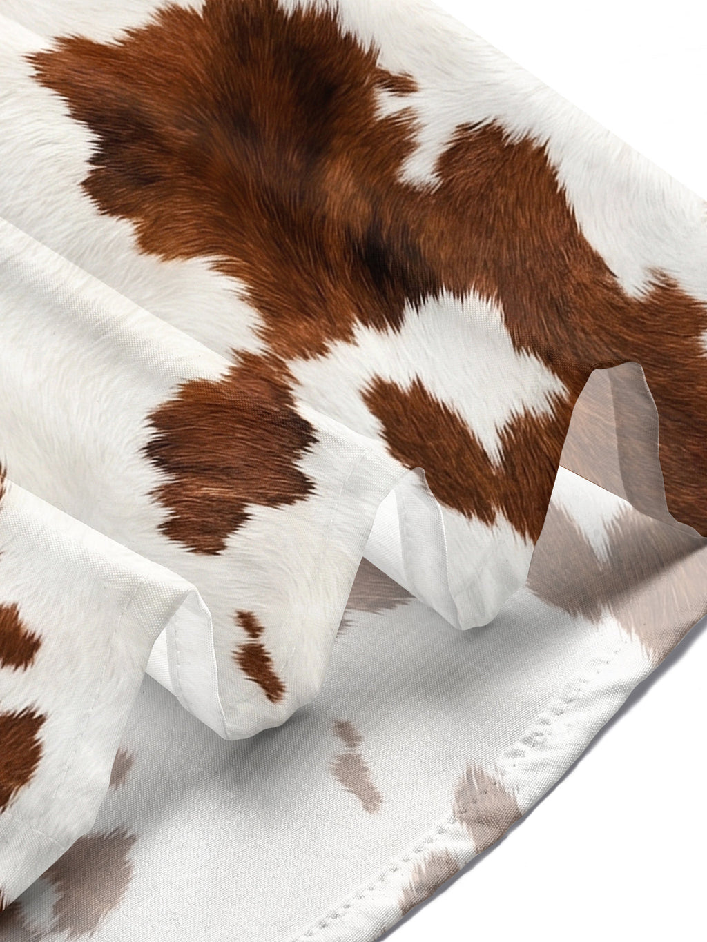 Oceanlyte Men's Patterned Cow Print Cowhide Pattern Short Sleeve Shirt with Chest Pocket