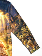 Oceanlyte Men's Printed Biblical Prodigal Son Embrace Print Long Sleeve Shirt with Chest Pocket