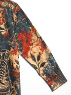 Oceanlyte Men's Long Sleeve Shirt - The "Echoes of Vimy" Military Helmet Boots And Dog Tags With Laurel Leaves Print with Chest Pocket