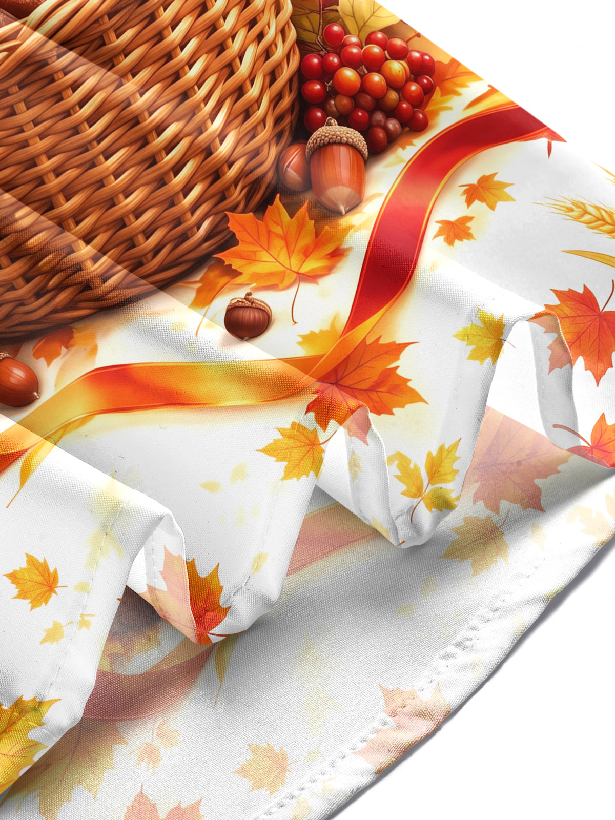 Oceanlyte Men's Long Sleeve Shirt - Harvest Autumn Harvest Basket With Pumpkins Apples And Wheat Print with Chest Pocket