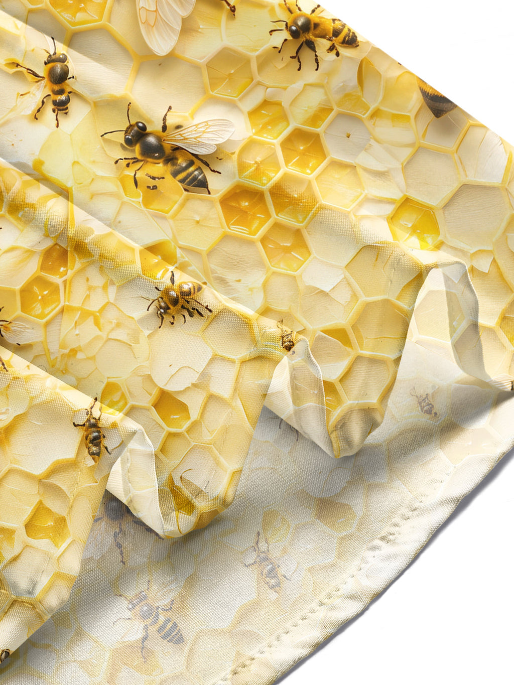 Oceanlyte Men's Hawaiian Bee And Honeycomb Pattern Long Sleeve Shirt with Chest Pocket