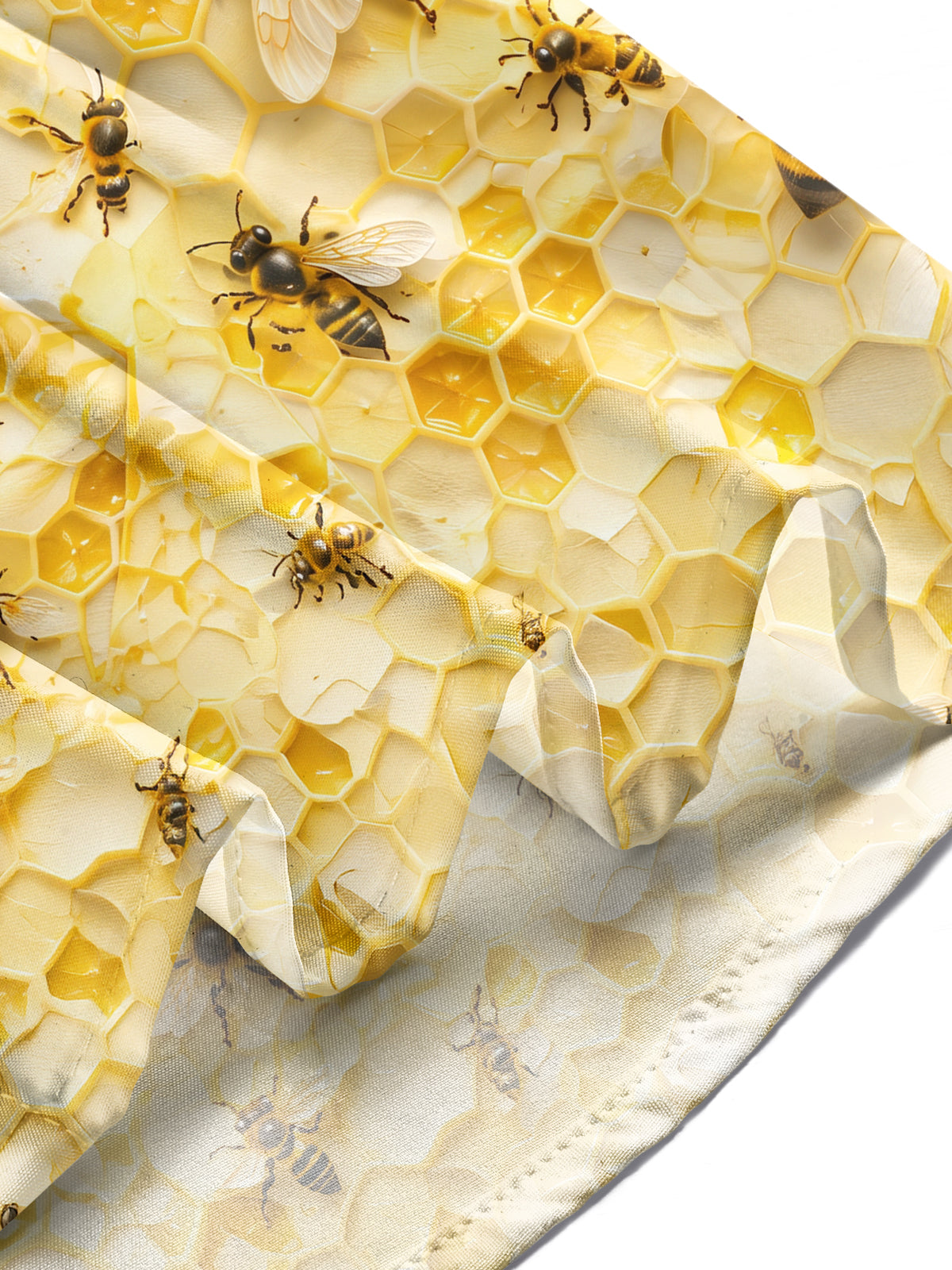 Oceanlyte Men's Hawaiian Bee And Honeycomb Pattern Long Sleeve Shirt with Chest Pocket