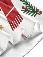 Oceanlyte Men's Long Sleeve Shirt - Christmas Scarf And Ornaments With Pine Branches Print with Chest Pocket