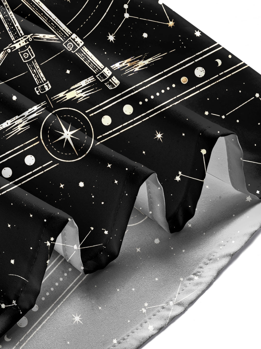 Oceanlyte Men's Astronomical Telescope And Moon Phases Print Long Sleeve Shirt with Chest Pocket