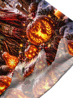 Oceanlyte Men's Graphic Halloween Scarecrow Print Short Sleeve Shirt with Chest Pocket