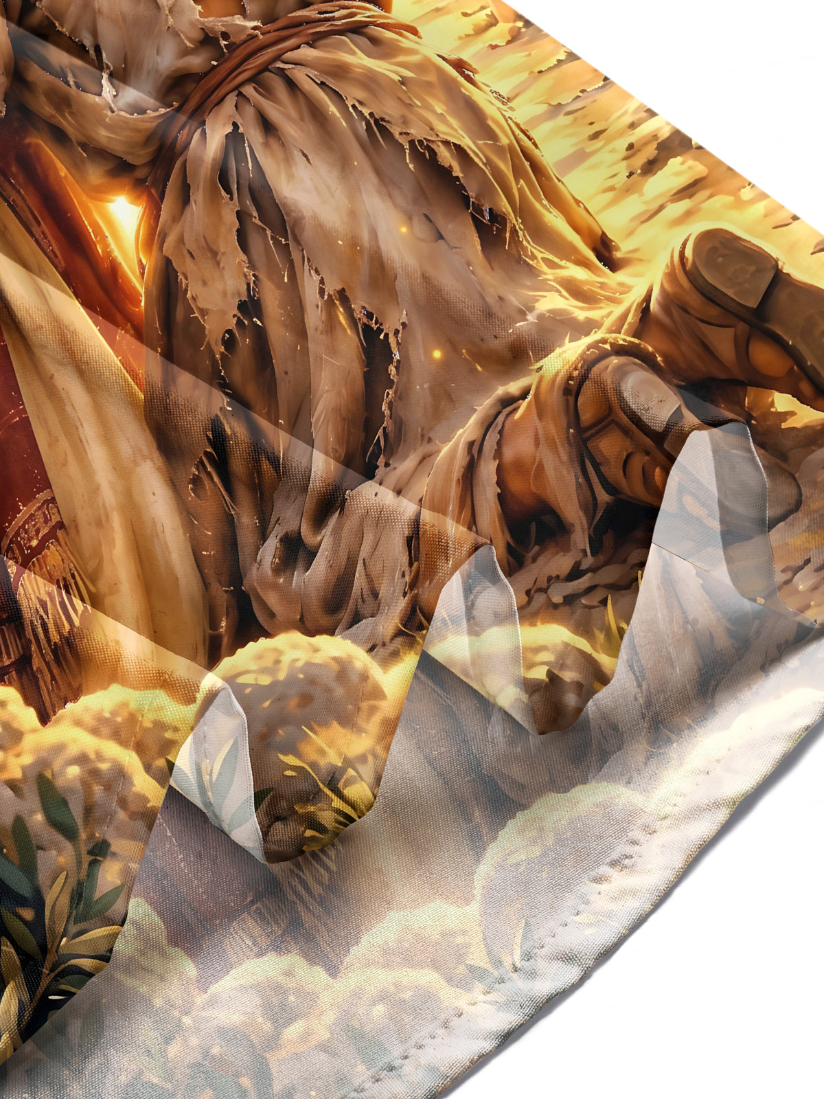 Oceanlyte Men's Printed Biblical Prodigal Son Embrace Print Long Sleeve Shirt with Chest Pocket
