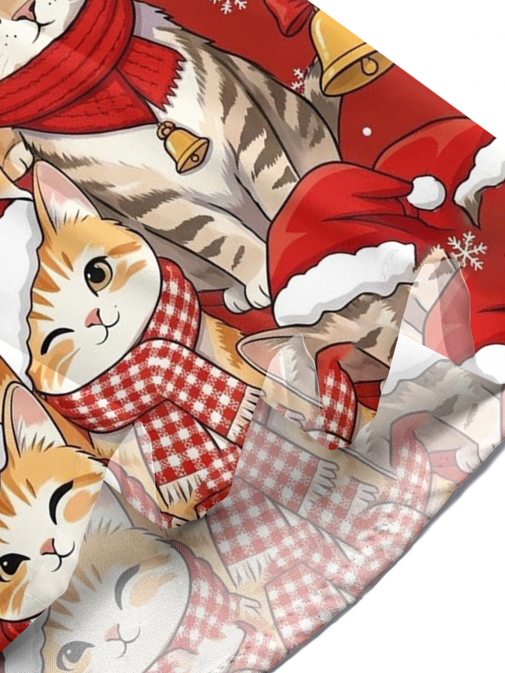 Oceanlyte Christmas Cat Cartoon Men's Pocket Short Sleeve Shirts