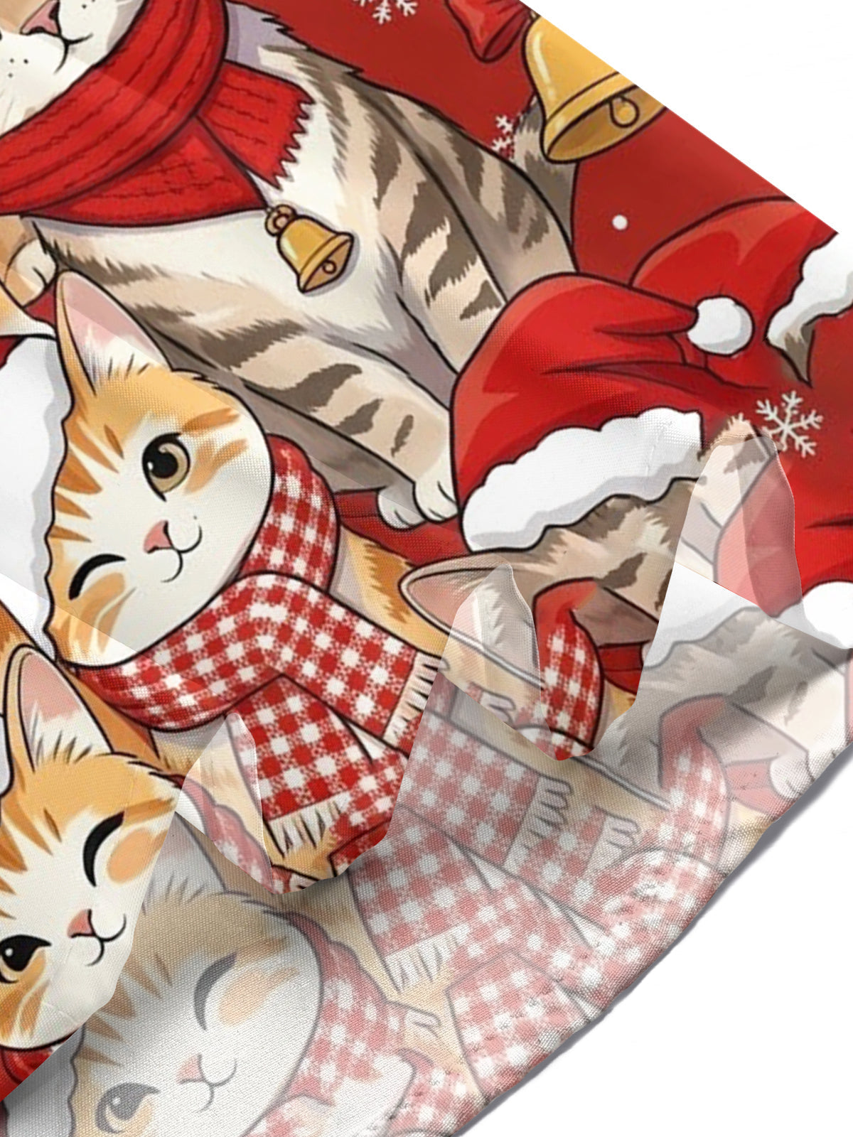 Oceanlyte Christmas Cat Cartoon Men's Pocket Short Sleeve Shirts