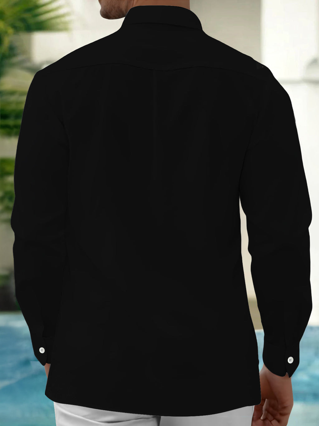 Oceanlyte Men's Long Sleeve Shirt - Neon Christmas Stockings With Gifts And Candy Canes Print with Chest Pocket
