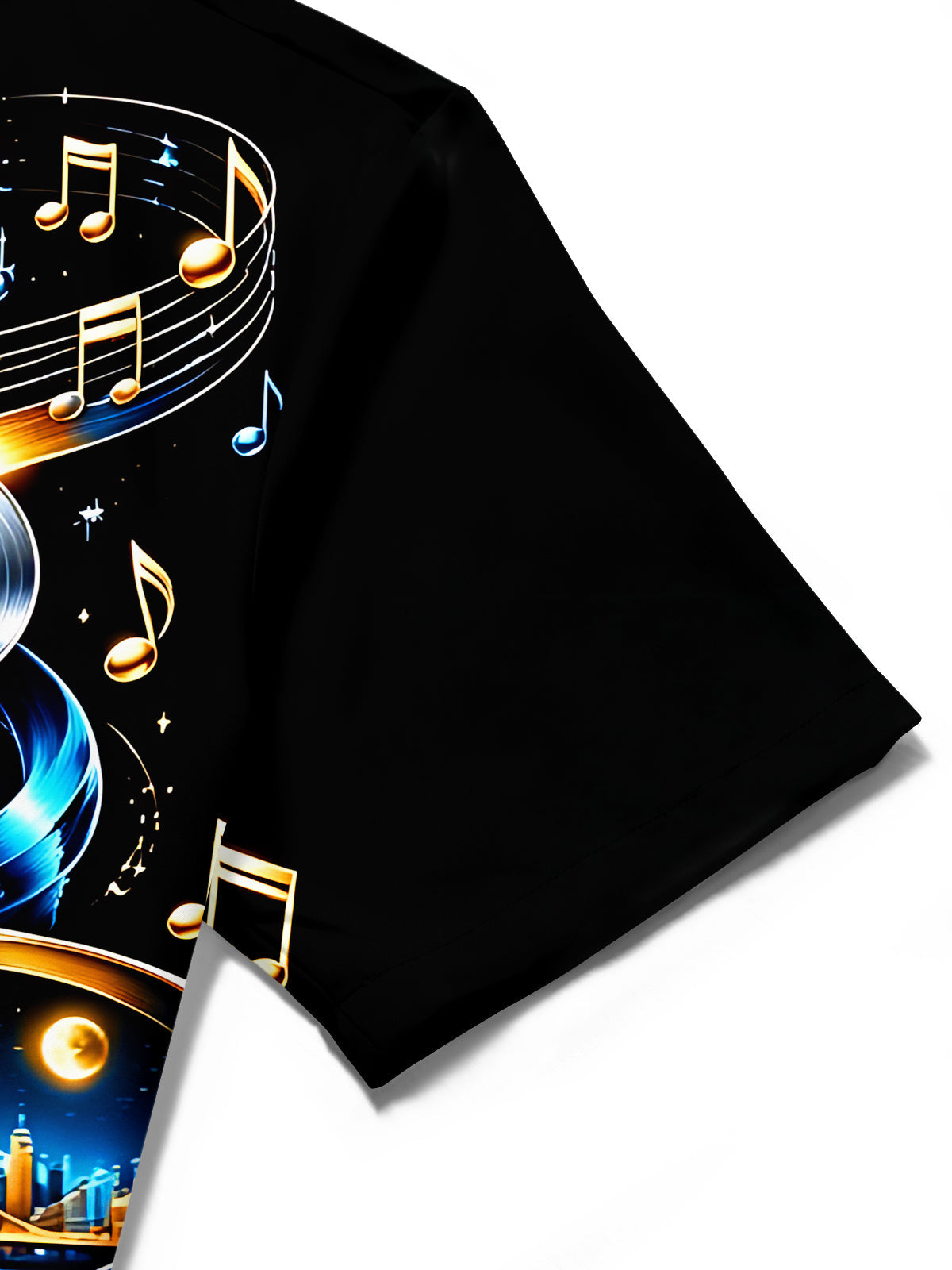 Oceanlyte Men's Graphic Jazz Saxophone Player Print Short Sleeve Shirt with Chest Pocket