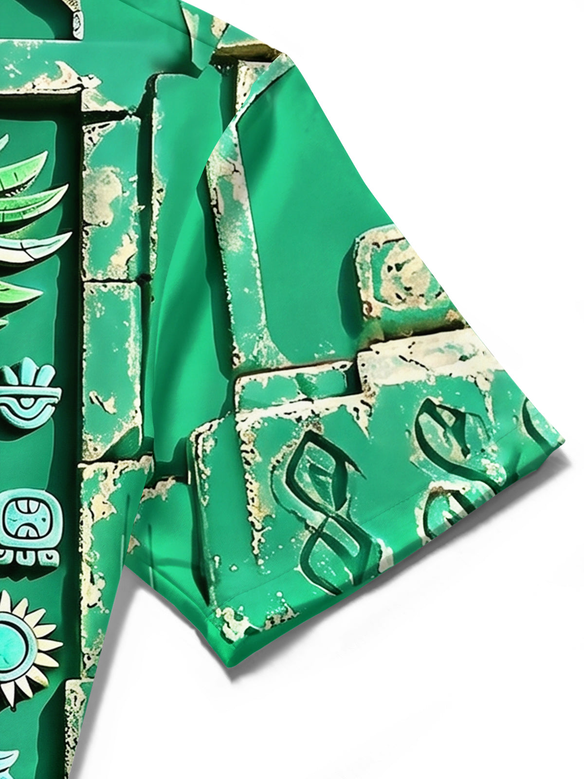 Oceanlyte Men's 3D Totem Print Short Sleeve Shirt with Chest Pocket