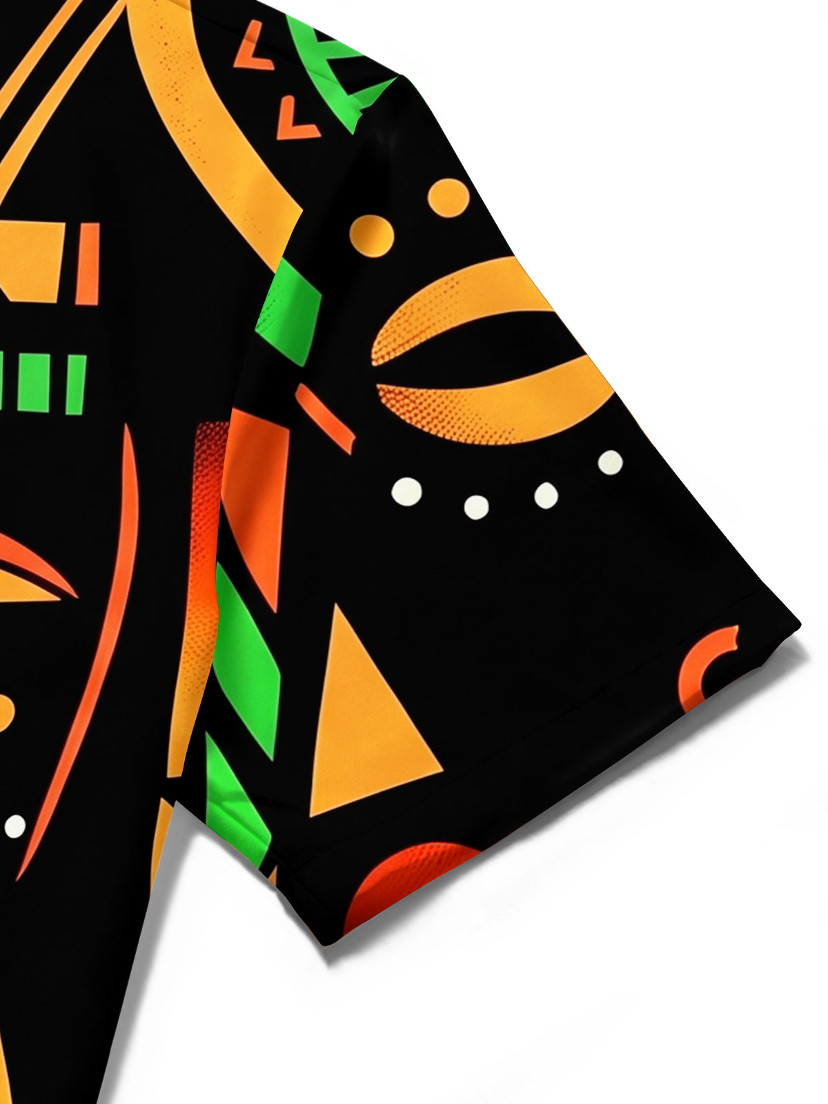 Oceanlyte Men's Graphic Abstract Tribal Face Print Short Sleeve Shirt with Chest Pocket