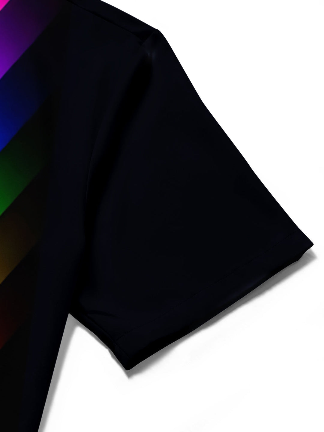 Oceanlyte Men's Rainbow Geometric Chevron Print Short Sleeve Shirt with Chest Pocket