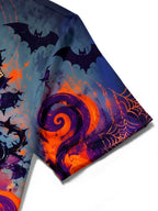 Oceanlyte Men's Short Sleeve Shirt - Halloween Gothic Hourglass With Green Liquid Print with Chest Pocket