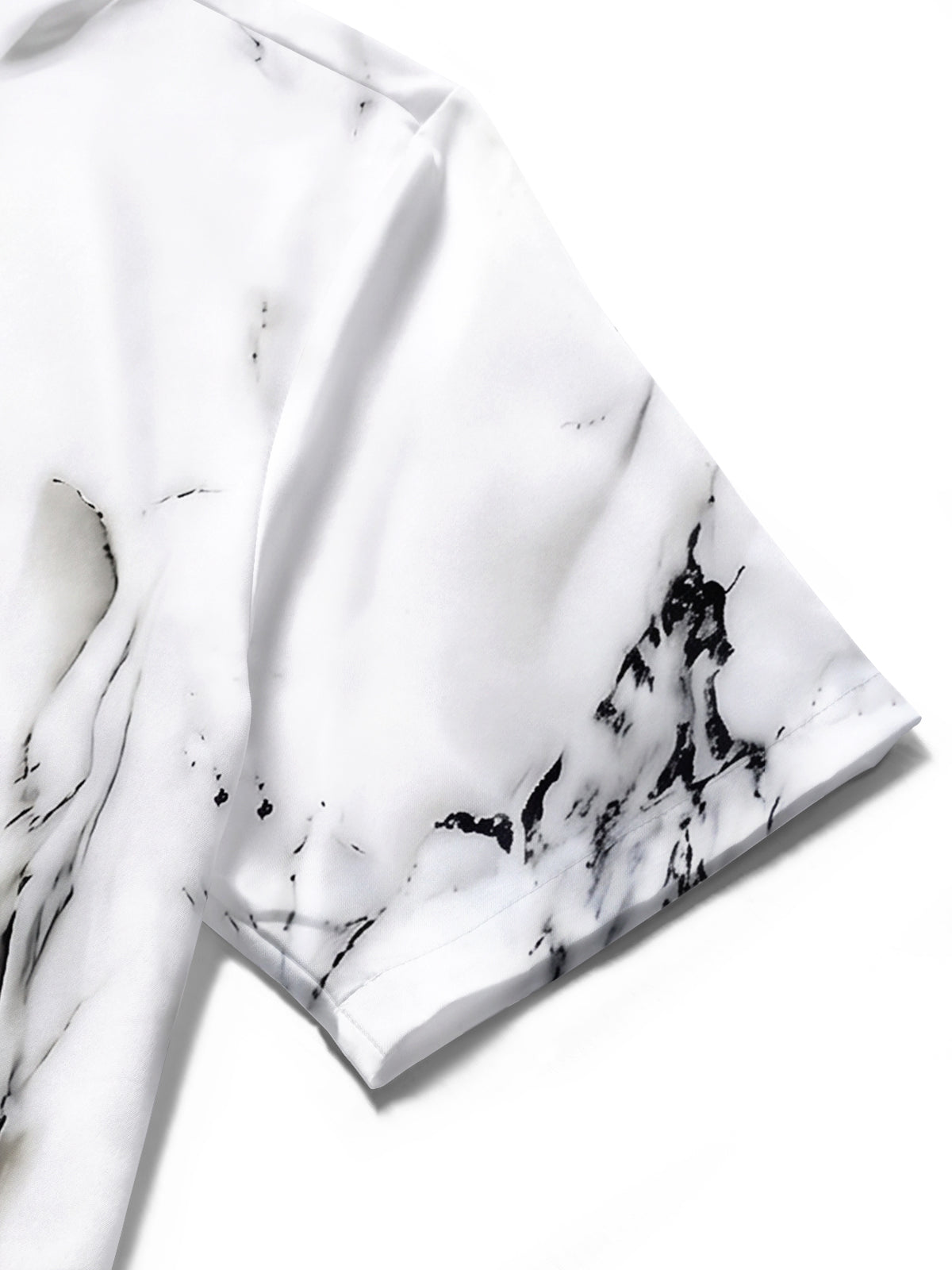 Oceanlyte Men's Printed Marble Print Short Sleeve Shirt with Chest Pocket