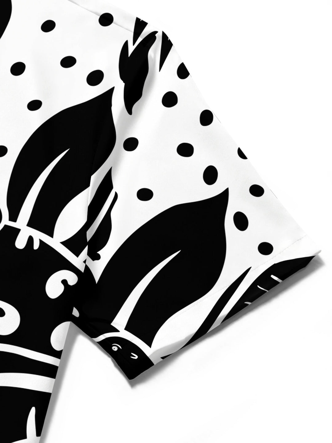 Oceanlyte Men's Black And White Animal Print Short Sleeve Shirt with Chest Pocket