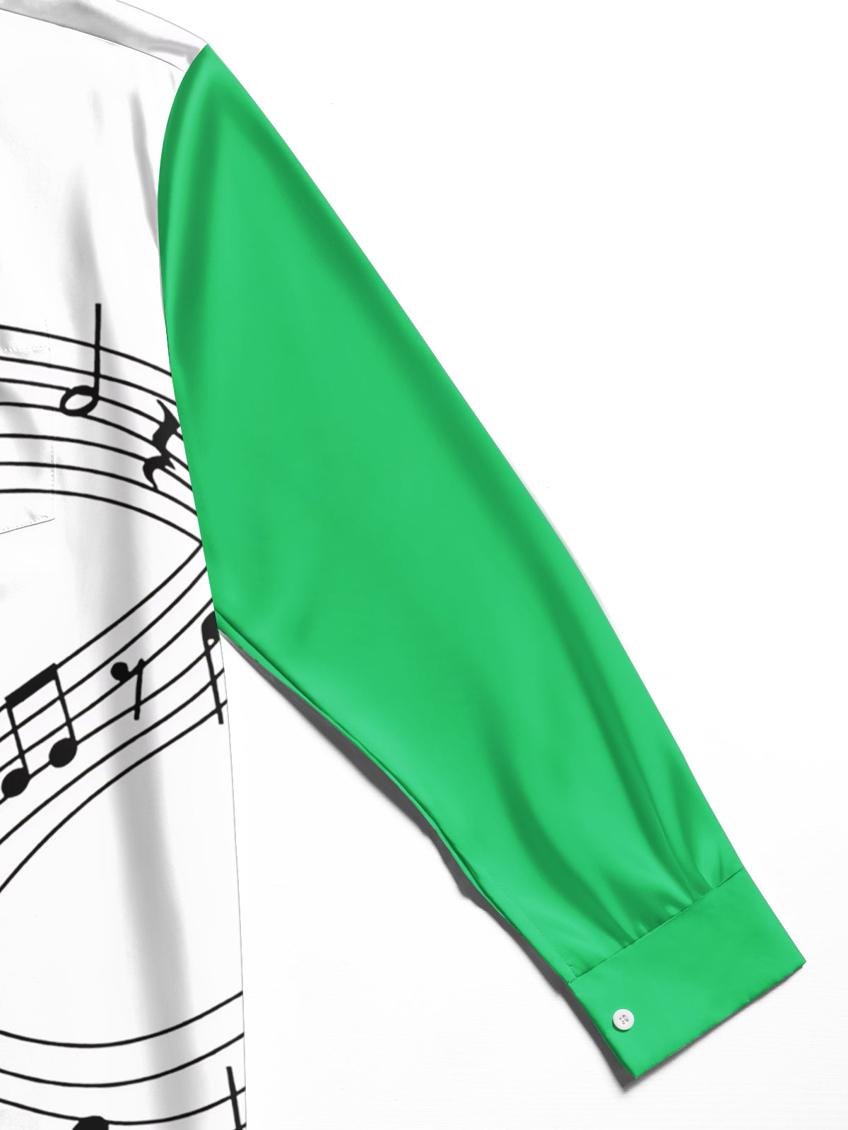 Oceanlyte Men's Printed Musical Notes And Staff Lines Print Long Sleeve Shirt with Chest Pocket
