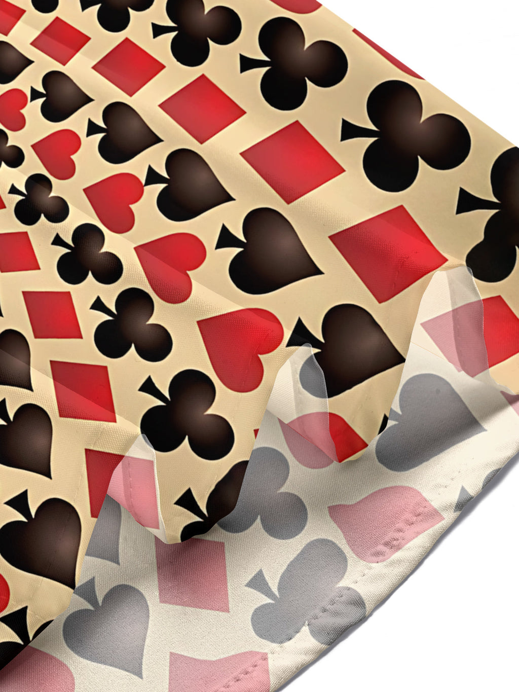 Oceanlyte Men's Printed Spiral Poker Print Card Suits Pattern Short Sleeve Shirt with Chest Pocket