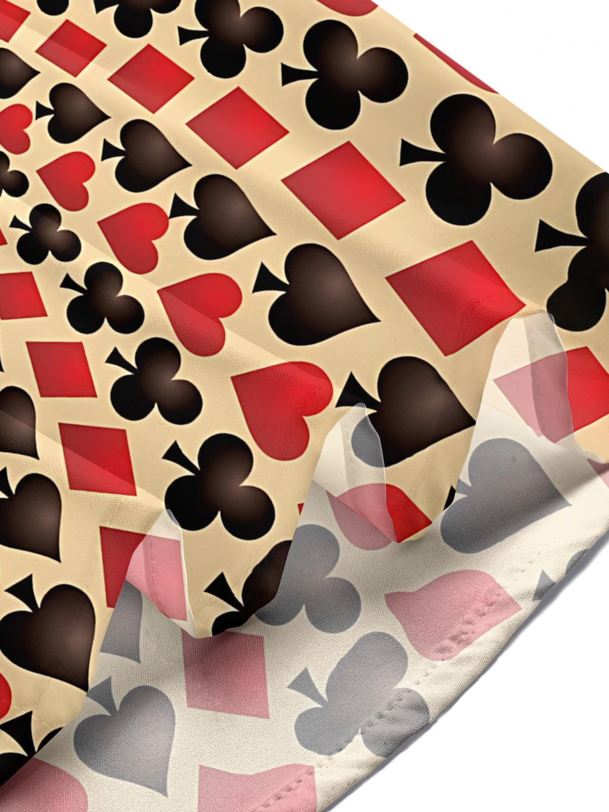 Oceanlyte Men's Printed Spiral Poker Print Card Suits Pattern Short Sleeve Shirt with Chest Pocket
