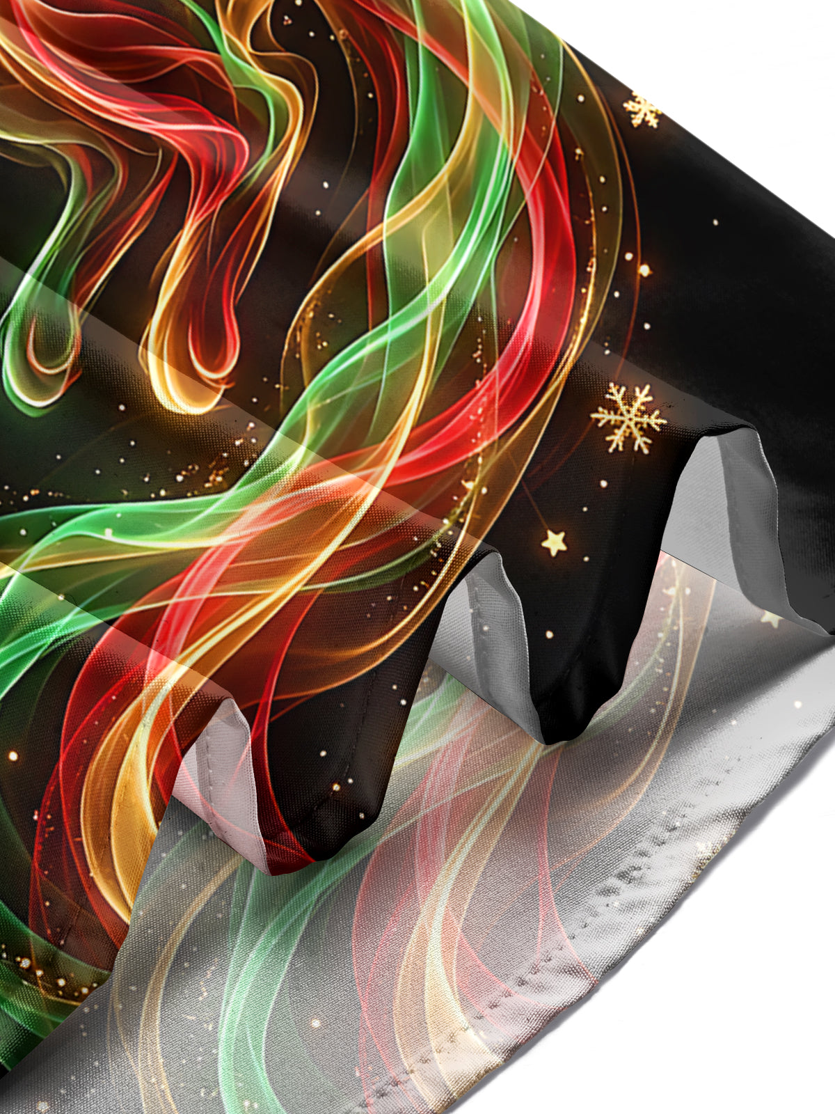 Oceanlyte Men's Long Sleeve Shirt - Christmas Neon Colorful Cat With Snowflakes And Stars Print with Chest Pocket