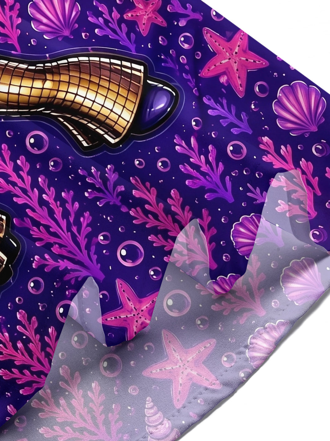 Oceanlyte Men's Hawaiian Disco Octopus Print Short Sleeve Shirt with Chest Pocket