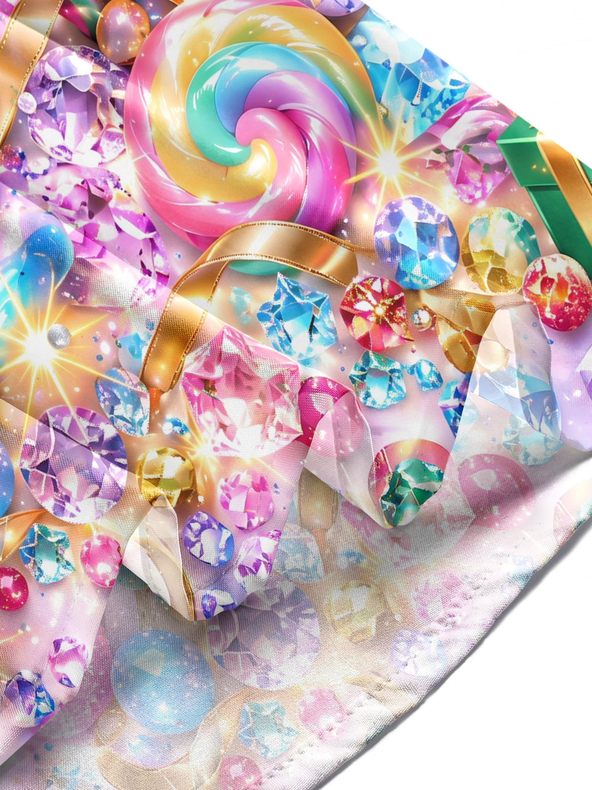 Oceanlyte Men's Christmas Candy Canes And Lollipops Print Long Sleeve Shirt with Chest Pocket