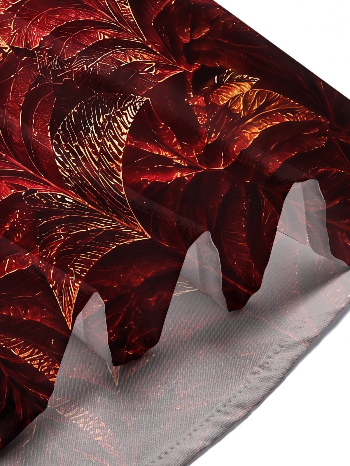Oceanlyte Men's Hawaiian Autumn Leaf Pattern Short Sleeve Shirt with Chest Pocket