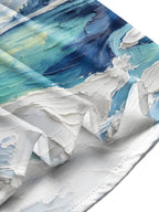 Oceanlyte Men's Aurora Borealis And Snowy Mountains Print Long Sleeve Shirt with Chest Pocket