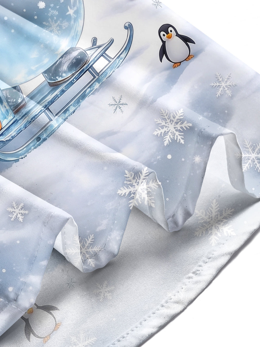Oceanlyte Men's Graphic Christmas Snowman Print Penguin Print Long Sleeve Shirt with Chest Pocket