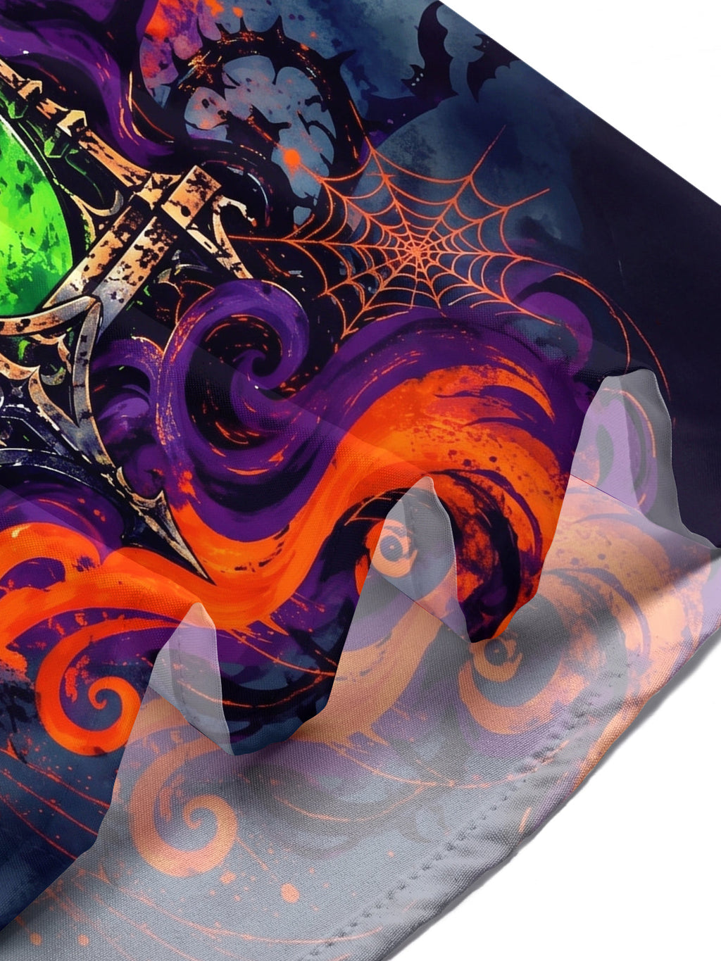 Oceanlyte Men's Short Sleeve Shirt - Halloween Gothic Hourglass With Green Liquid Print with Chest Pocket