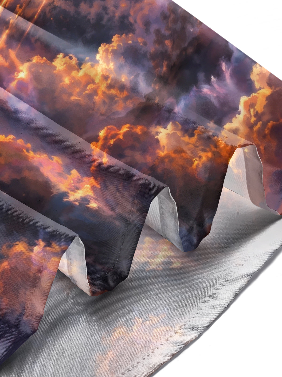 Oceanlyte Men's Long Sleeve Shirt - The "Battle of Britain" Airplanes And Sunset Sky Print with Chest Pocket