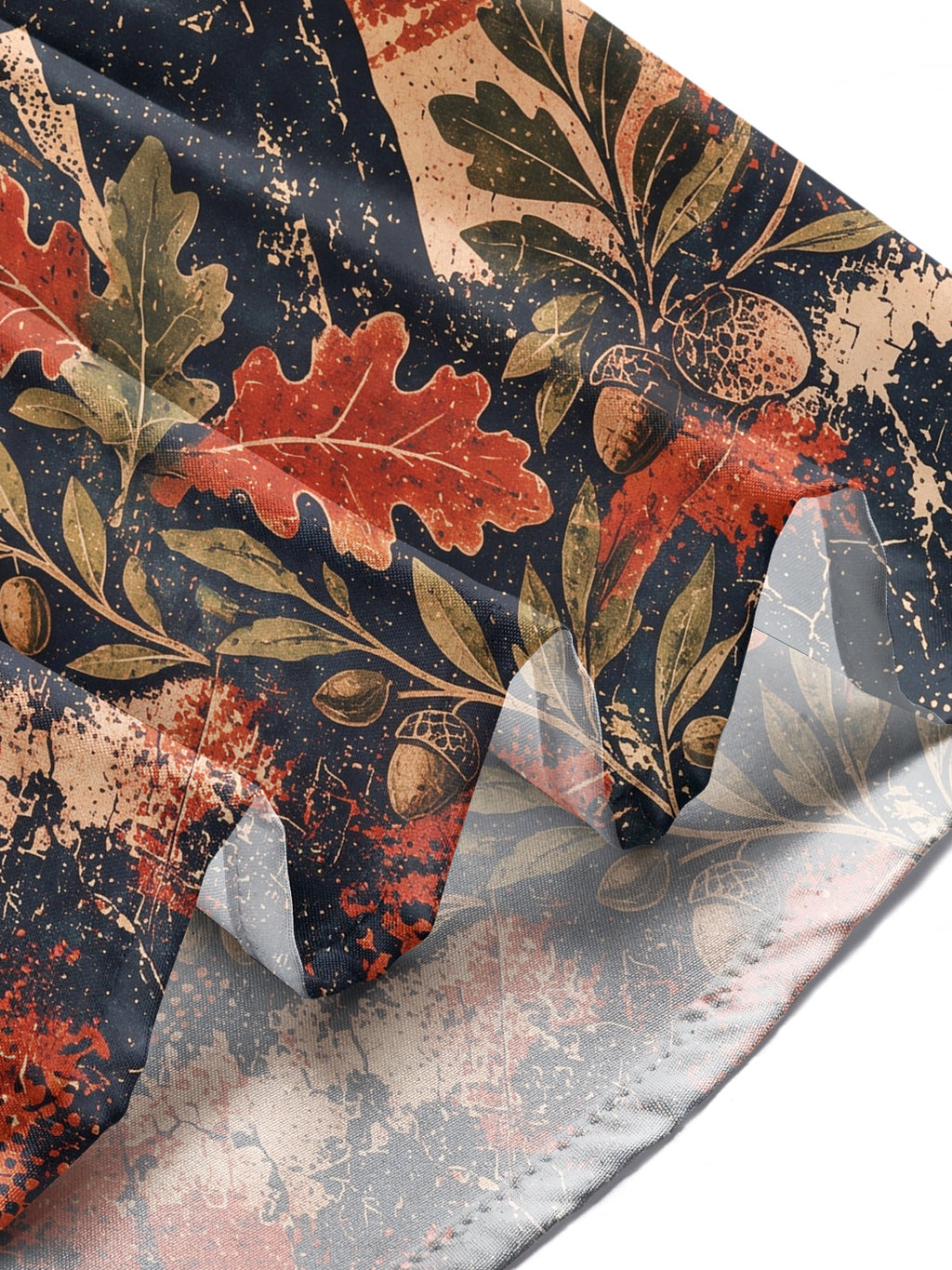 Oceanlyte Men's Long Sleeve Shirt - The "Fields of Victory" Soldier Silhouette And Oak Leaves Print with Chest Pocket