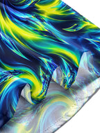 Oceanlyte Men's Printed Abstract Swirling Fluid Pattern Long Sleeve Shirt with Chest Pocket